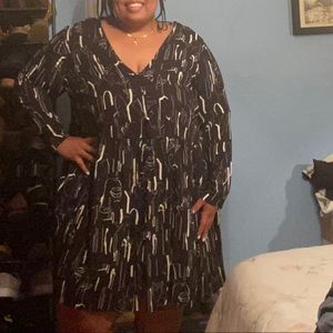 Black and White Asos Curve Dress- Size 22